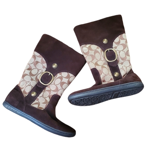 Coach Shoes - Coach Signature Sherpa Lined Boots